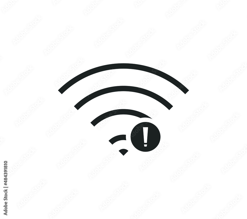 No wireless connections, no wifi icon sign vector No wireless connections, no wifi icon sign vector