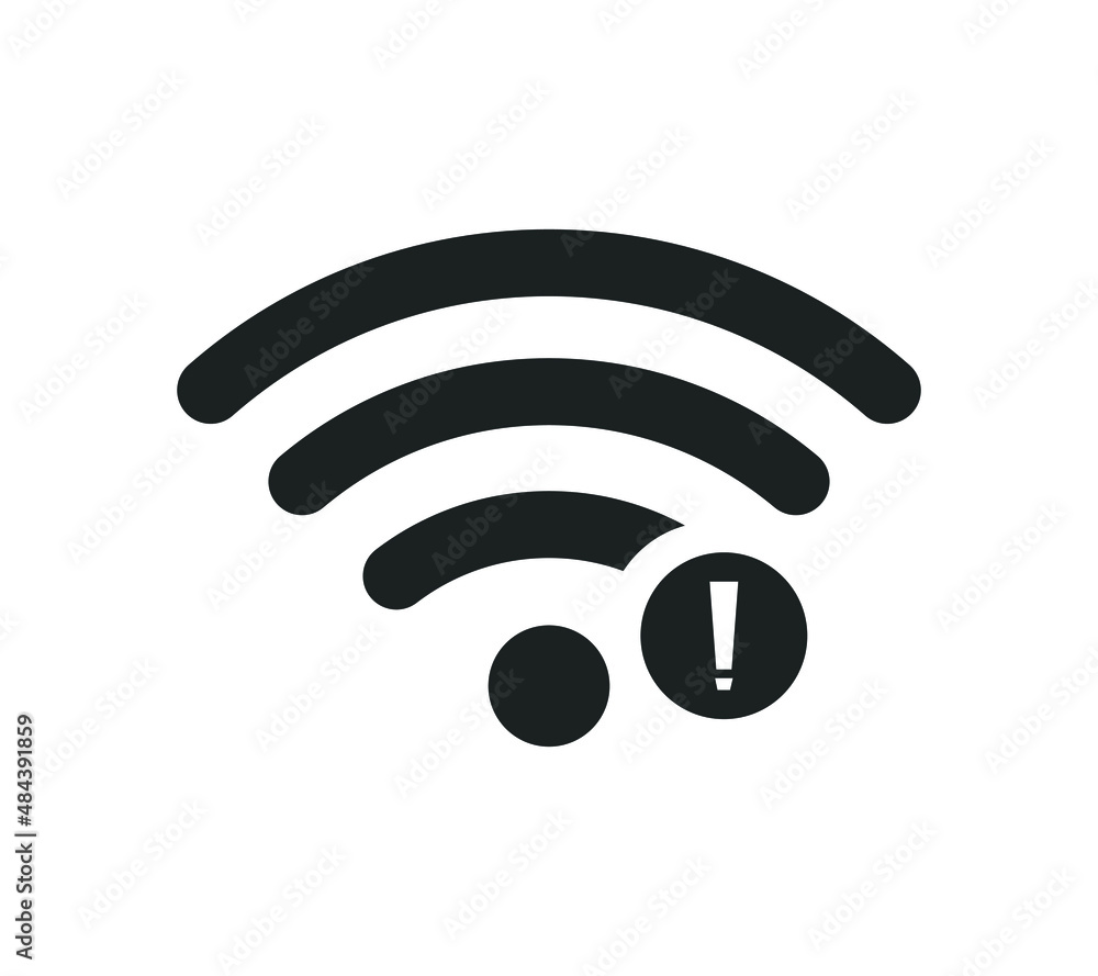 No wireless connections, no wifi icon sign vector No wireless connections, no wifi icon sign vector