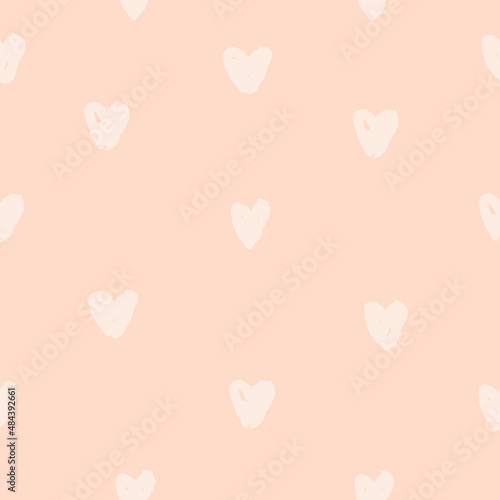 Seamless pattern with hearts. Trendy texture with a jumble of hearts. Abstract background with love theme.