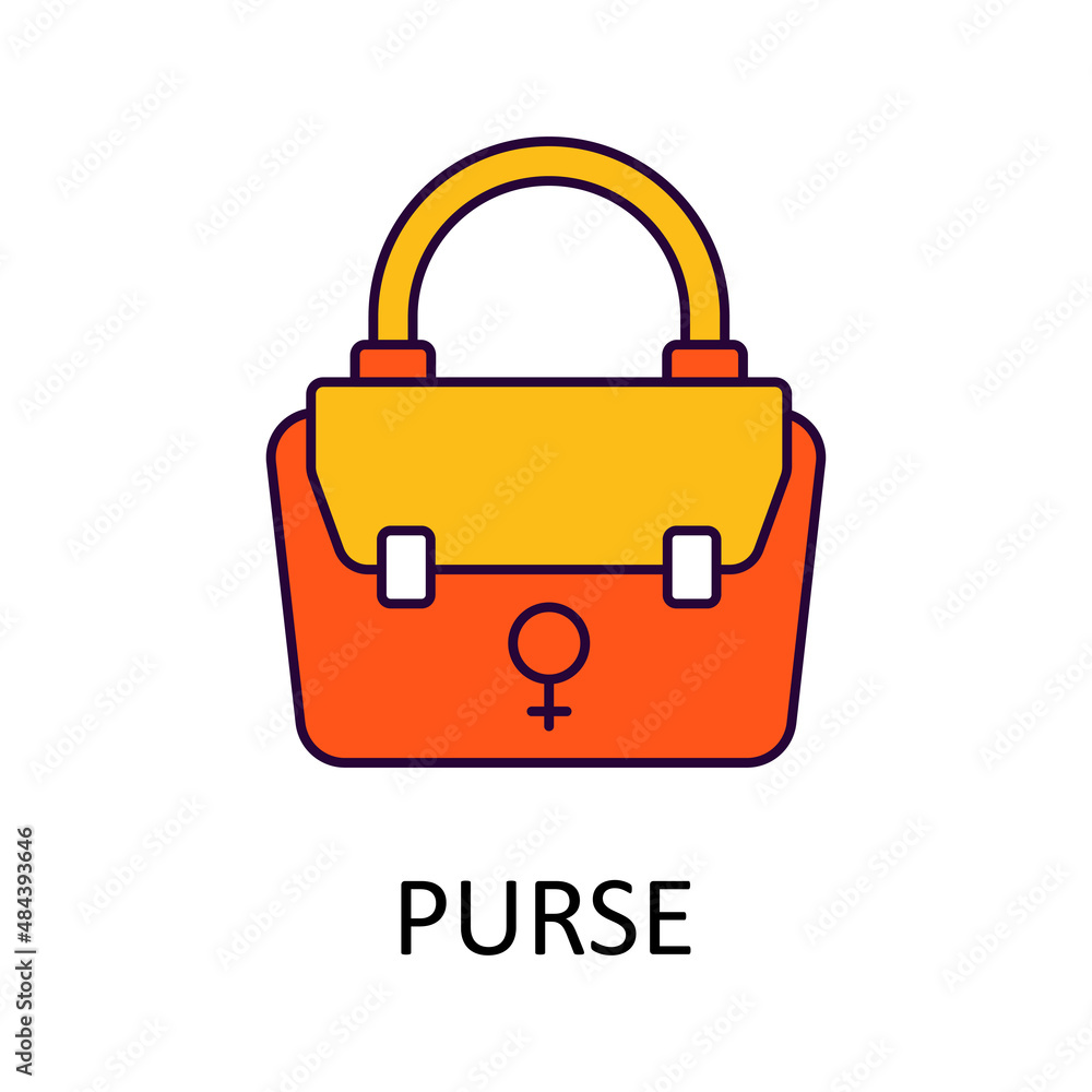 Purse vector Filled Outline Icon Design illustration. Home Improvements Symbol on White background EPS 10 File Purse vector Filled Outline Icon Design illustration. Home Improvements Symbol on White background EPS 10 File