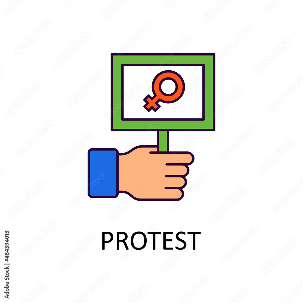 Protest vector Filled Outline Icon Design illustration. Home Improvements Symbol on White background EPS 10 File Protest vector Filled Outline Icon Design illustration. Home Improvements Symbol on White background EPS 10 File