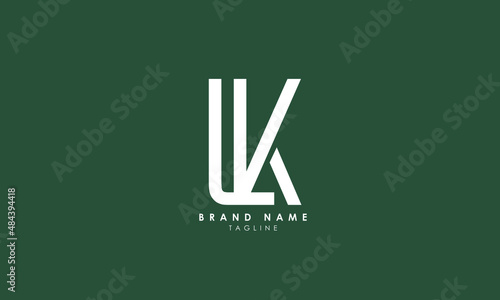 Alphabet letters Initials Monogram logo LK, KL, L and K photo