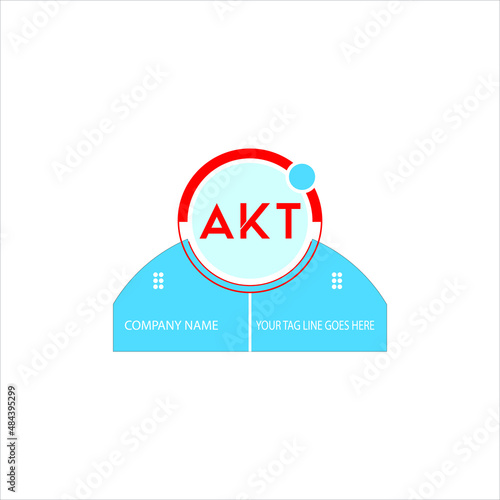 AKT letter logo creative design. AKT unique design