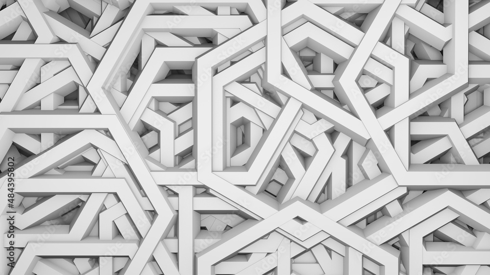 Fantastic maze top view Intricate interplay of geometric figures Fantastic maze top view Intricate interplay of geometric figures