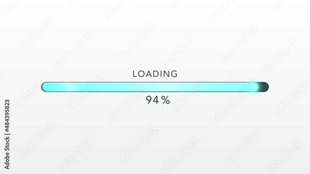 Elegant and Futuristic Loading Bar Animation With Loading Text and Percentage Indicator on White Background and Green Screen Elegant and Futuristic Loading Bar Animation With Loading Text and Percentage Indicator on White Background and Green Screen