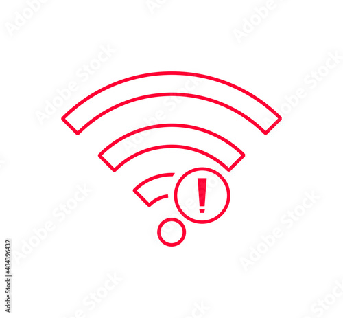 no wi-fi connection icon, no Wireless network sign symbol