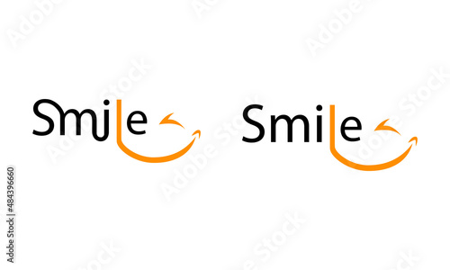 Art & Illustration smile logo template, logotype