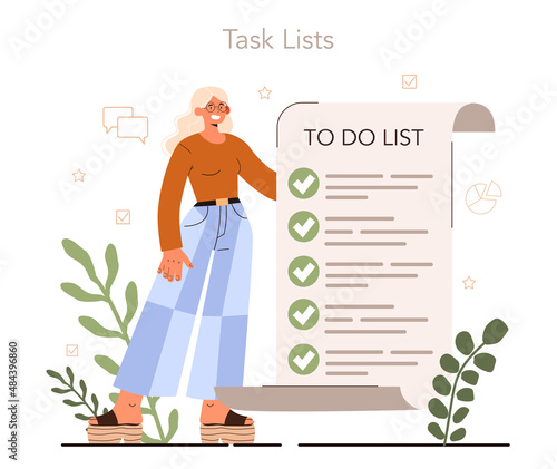 Soft skills concept. Business people or employee with tasking skill.