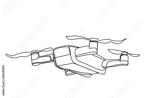 technological futuristic drone drawing design