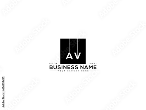 Simple AV Initial Logo, Alphabet av letter icon logo creative style and initial modern logo