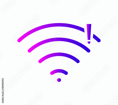 no wi-fi icon vector, no internet signal icon