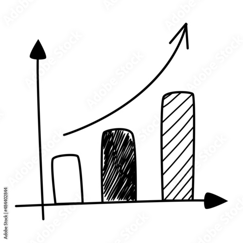 Chart. Vector doodle illustration. Hand drawn