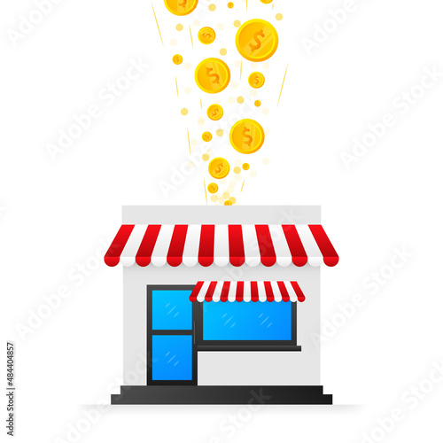 Franchise flat icon for marketing advertising design. Vector illustration