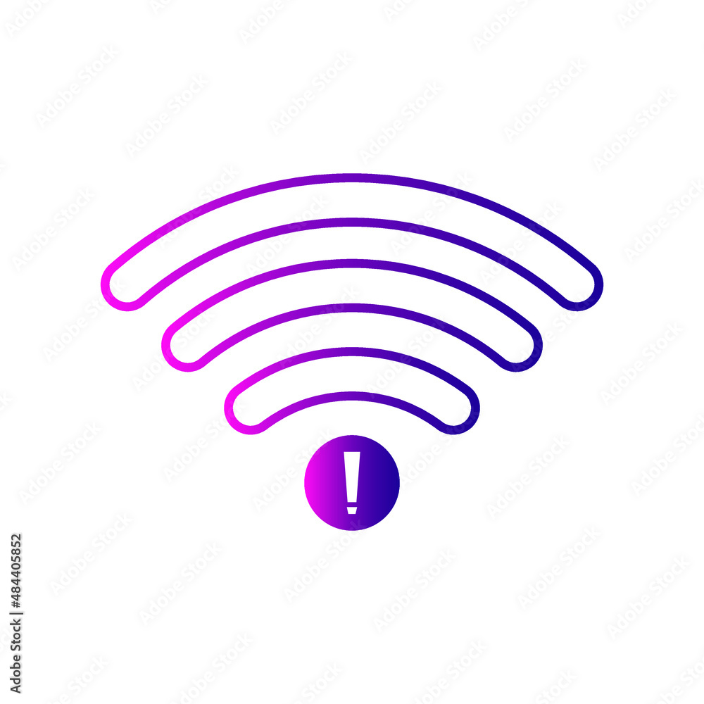 no wi-fi icon vector, no internet signal icon