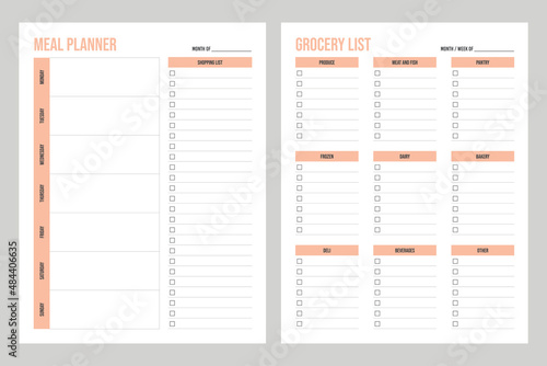Meal planner and shopping list
