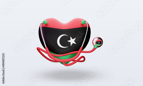 Free Download 3d world health day Libya flag rendering front view - GFXLoad