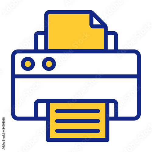 printer Icon. User interface Vector Illustration, As a Simple Vector Sign and Trendy Symbol in Line Art Style, for Design and Websites, or Mobile Apps,