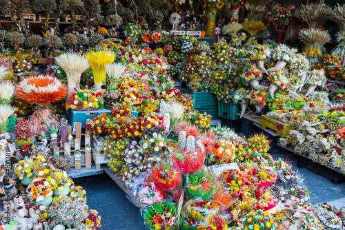 Colorful flower stall
