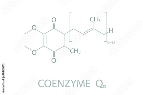 Coenzyme Q10 molecular skeletal chemical formula.	

