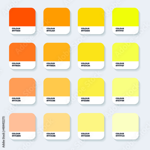 Color Pantone. Trend Colour Guide Palette Catalog Samples in RGB HEX. Neomorphism Vector. color palette for fashion designers, business, and paints colors company