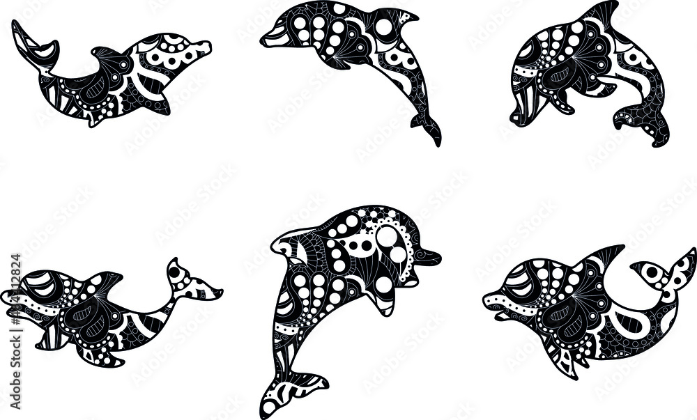 Dolphin Zentangle Dolphin Zentangle