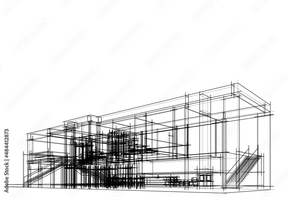 architectural sketch of a house architectural sketch of a house