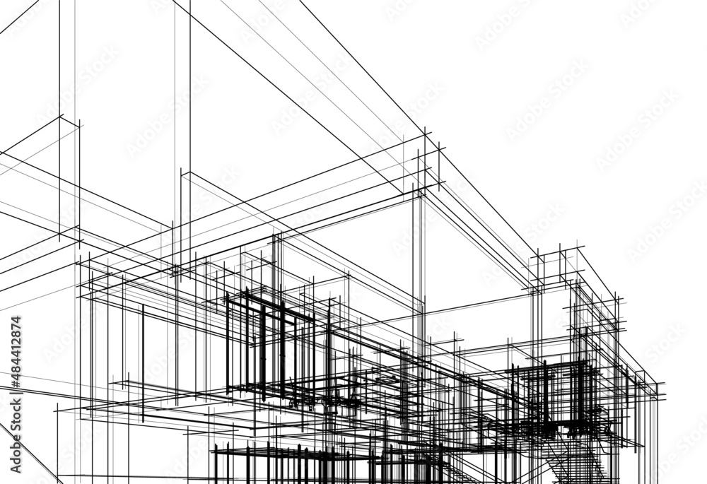 architectural sketch of a house architectural sketch of a house