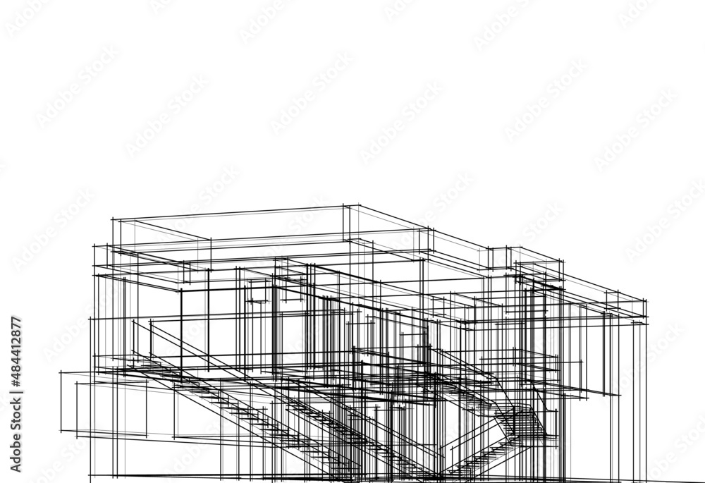 architectural sketch of a house architectural sketch of a house