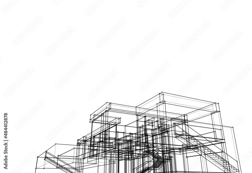 architectural sketch of a house architectural sketch of a house