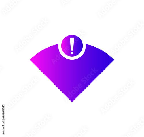 no Wireless network sign symbol icon gradient color