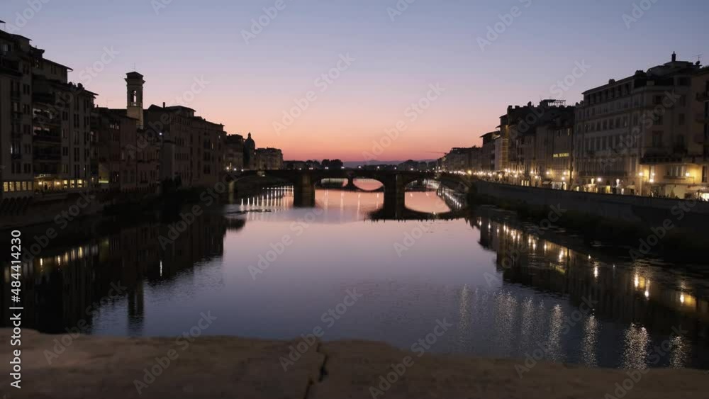 Another view from ponte vecchio on the st trinity bridge in florence at sunset. Another view from ponte vecchio on the st trinity bridge in florence at sunset.