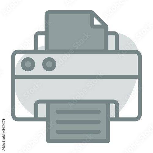 printer Icon. User interface Vector Illustration, As a Simple Vector Sign and Trendy Symbol in Line Art Style, for Design and Websites, or Mobile Apps,