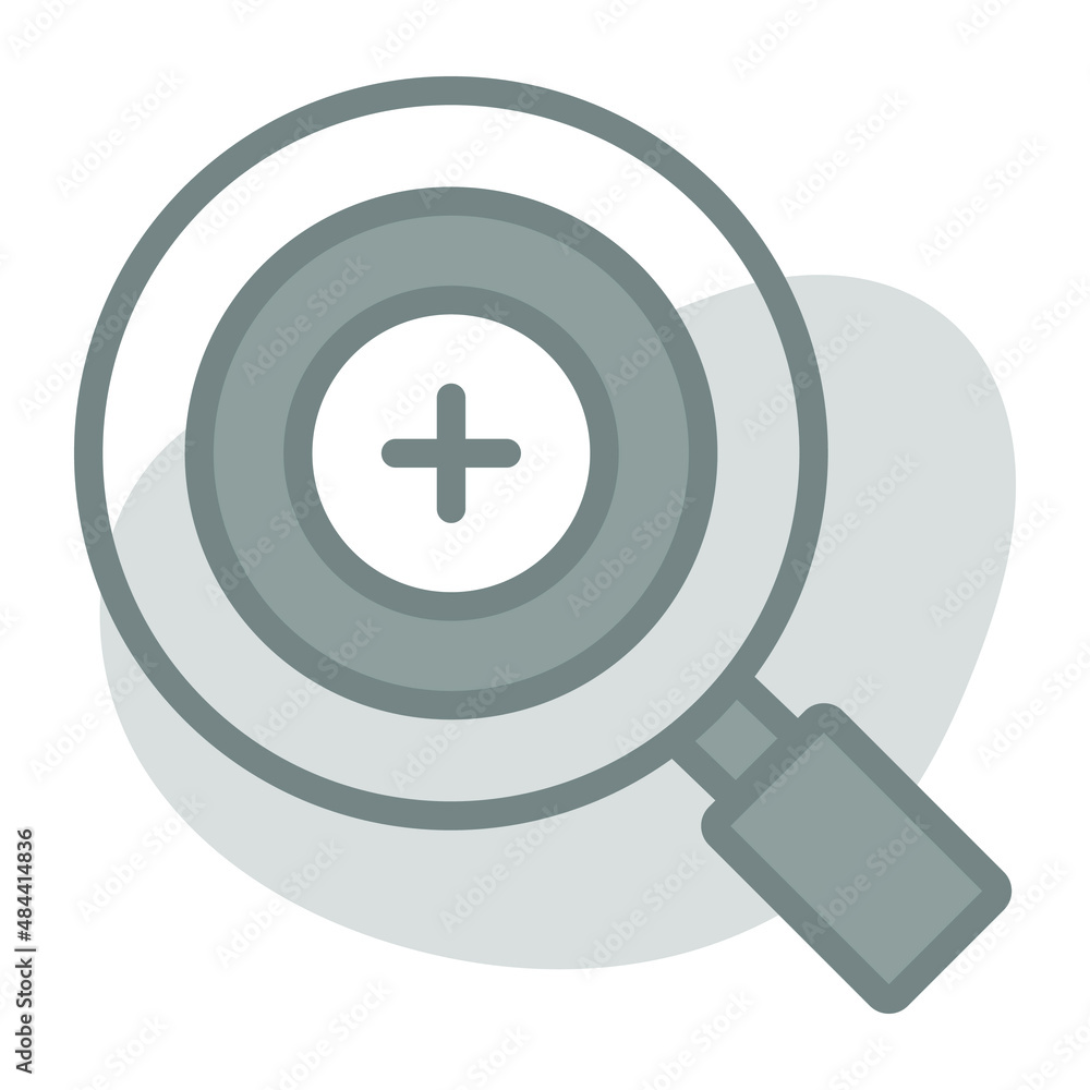 magnifying Icon. User interface Vector Illustration, As a Simple Vector Sign and Trendy Symbol in Line Art Style, for Design and Websites, or Mobile Apps,