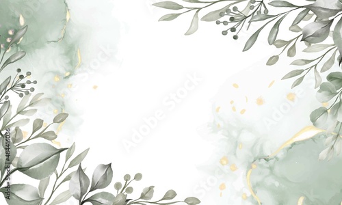 background with white space greenery leaves
