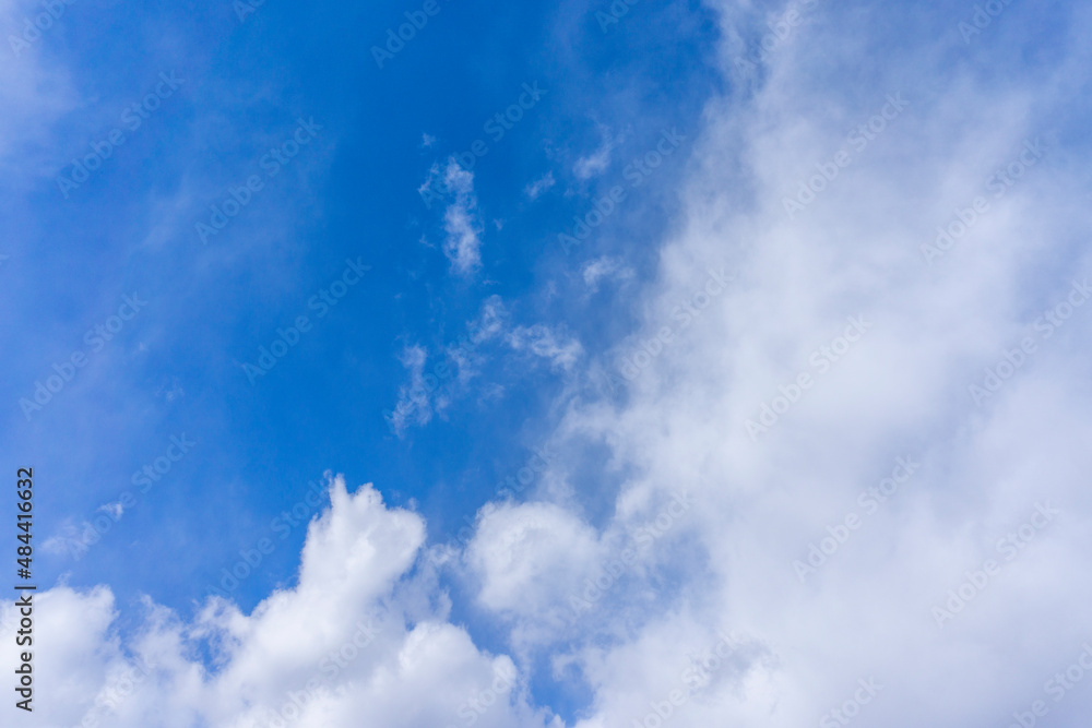 Refreshing blue sky and cloud background material_12