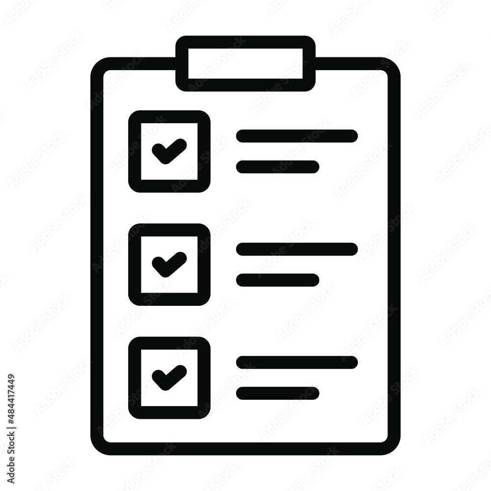 clipboard Icon. User interface Vector Illustration, As a Simple Vector Sign and Trendy Symbol in Line Art Style, for Design and Websites, or Mobile Apps, clipboard Icon. User interface Vector Illustration, As a Simple Vector Sign and Trendy Symbol in Line Art Style, for Design and Websites, or Mobile Apps,