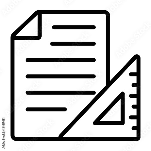 measuring Icon. User interface Vector Illustration, As a Simple Vector Sign and Trendy Symbol in Line Art Style, for Design and Websites, or Mobile Apps,