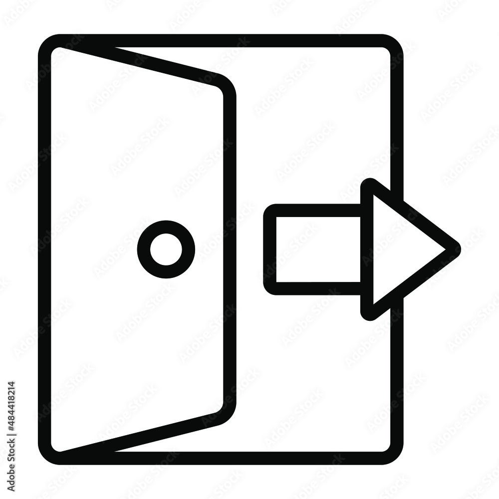 logout Icon. User interface Vector Illustration, As a Simple Vector Sign and Trendy Symbol in Line Art Style, for Design and Websites, or Mobile Apps, logout Icon. User interface Vector Illustration, As a Simple Vector Sign and Trendy Symbol in Line Art Style, for Design and Websites, or Mobile Apps,