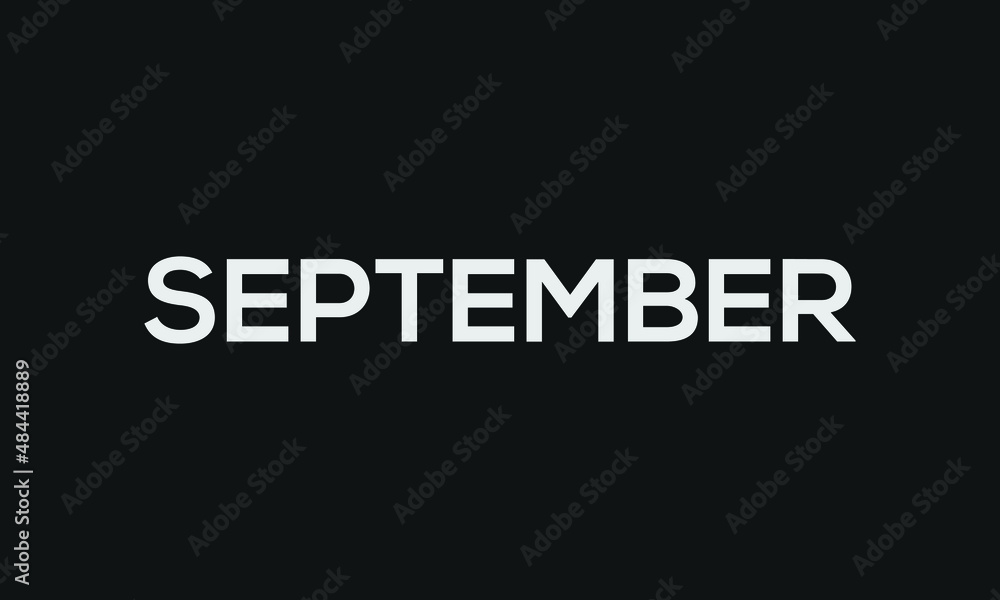 Word SEPTEMBER in letters - Initial vector design - Premium Icon, Logo vector