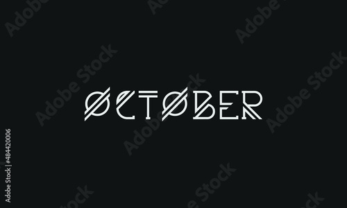 Word OCTOBER in letters - Initial vector design - Premium Icon  Logo vector