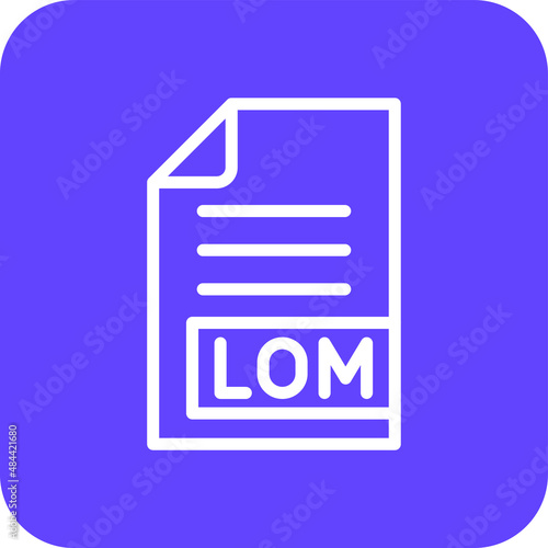 LOM Vector Icon Design Illustration