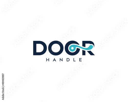 Door handle vector logo design