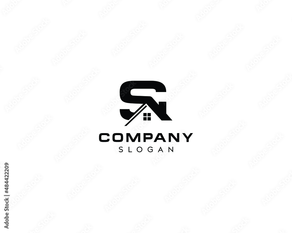 Abstract letter S logo, S home icon vector logo design Abstract letter S logo, S home icon vector logo design