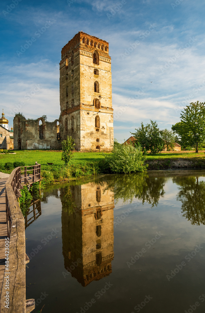 Picturesque ruins of Dominican Monastery with defensive tower in Starokostiantyniv, Khmelnytskyi region, Ukraine Picturesque ruins of Dominican Monastery with defensive tower in Starokostiantyniv, Khmelnytskyi region, Ukraine
