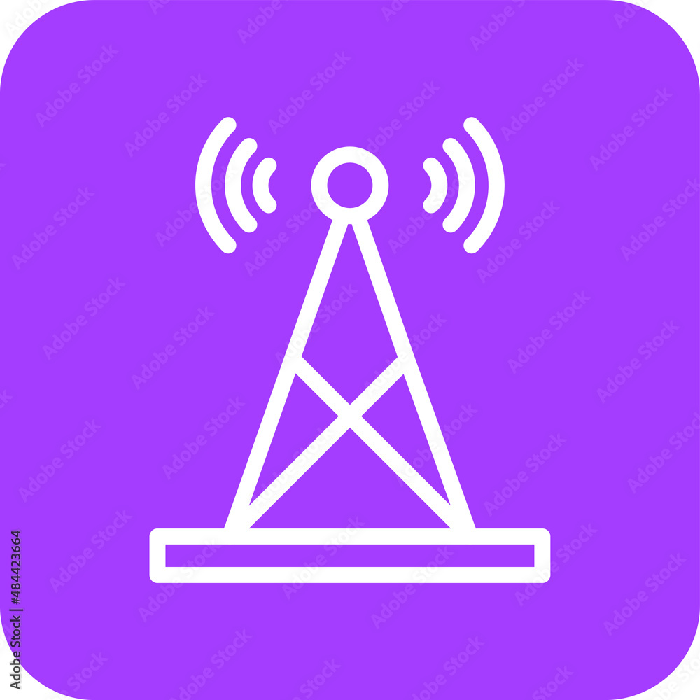 Signal tower Vector Icon Design Illustration Signal tower Vector Icon Design Illustration