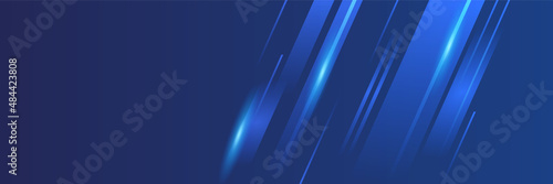 modern light blue abstract banner design background. Blue banner background. Geometric blue light stripes texture background