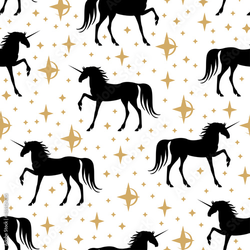 Mycology unicorn pattern seamless