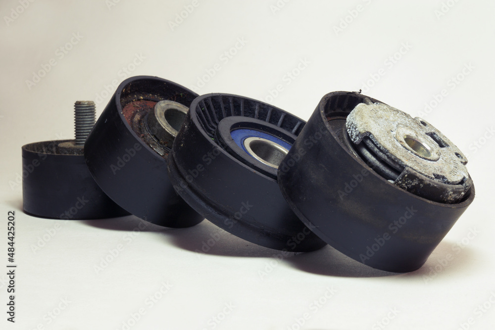 tensioner, idlers, pulleys of car actuators of engine and alternator