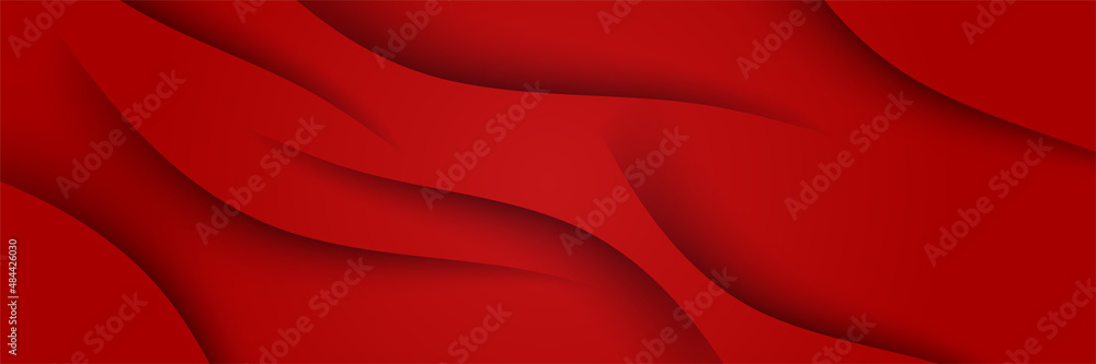 modern Wave red abstract banner design background. Abstract red banner ...
