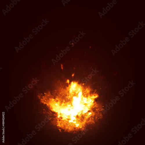 Valokuvatapetti fire explosion texture